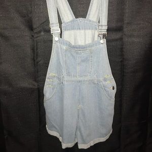 Denim overall shorts (never been worn)